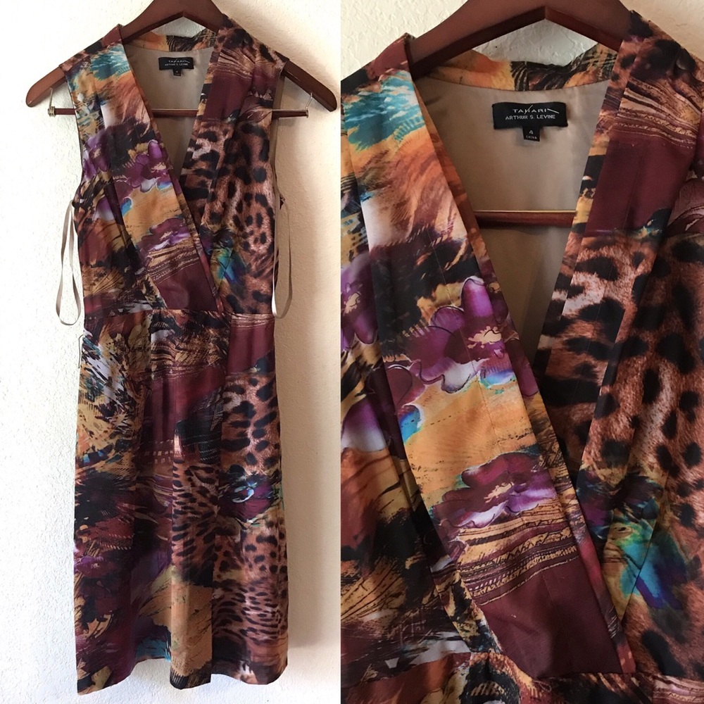 Tahari | Mixed Animal Print Dress Small